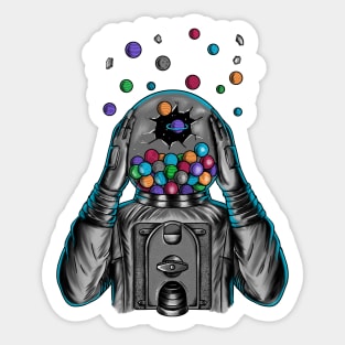 Astronaut Explotion Sticker